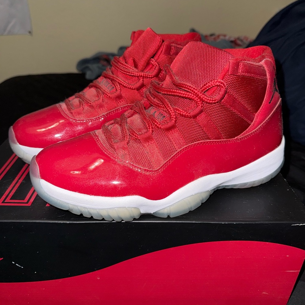 Jordan Red and White Sneakers